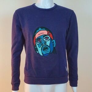 Quatre Cent Quinz Crewneck Knit Portrait Streetwear Long Sleeve Pullover